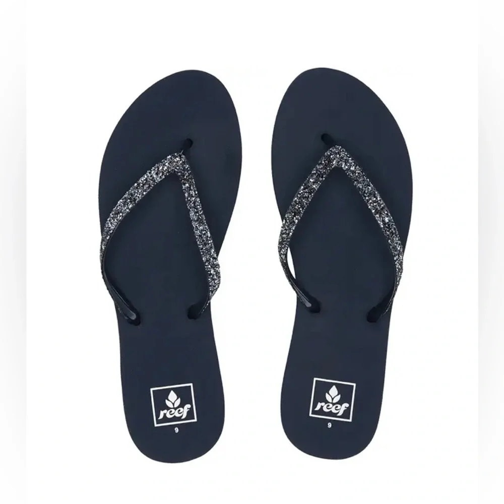 Reef Stargazer Flip-Flops ✨ Mermaid Size 9 | dark navy blue + sparkles - Picture 2 of 11